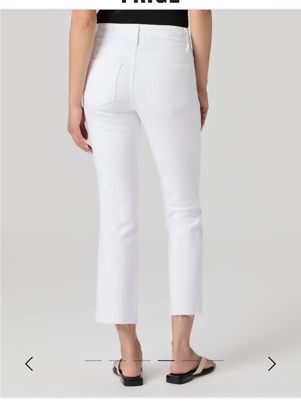 Paige Petite Cindy Crop White Jeans Sz 29 - Picture 4 of 13